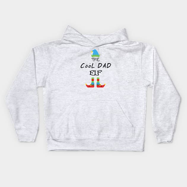 The CooL Dad Elf Matching Family Group Christmas Party Kids Hoodie by CareTees